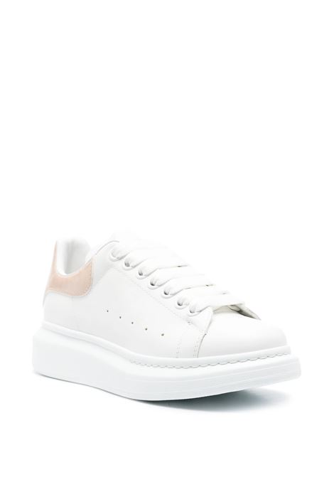 White Oversized Sneakers With Powder Beige Shiny Spoiler ALEXANDER MCQUEEN | 718233-WIEEL9863