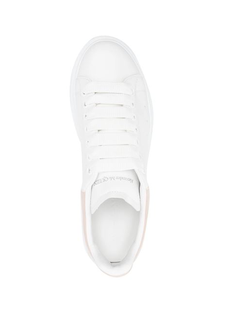 White Oversized Sneakers With Powder Beige Shiny Spoiler ALEXANDER MCQUEEN | 718233-WIEEL9863