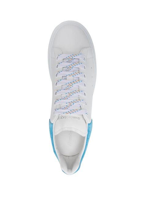 White Oversized Sneakers With Light Blue Suede Spoiler ALEXANDER MCQUEEN | 727388-WIE988756