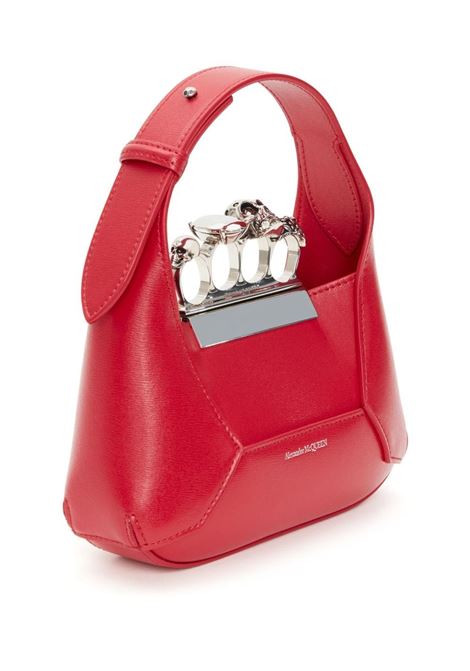 The Jewelled Hobo Mini Bag In Red And Silver ALEXANDER MCQUEEN | 731136-DYTAB6309