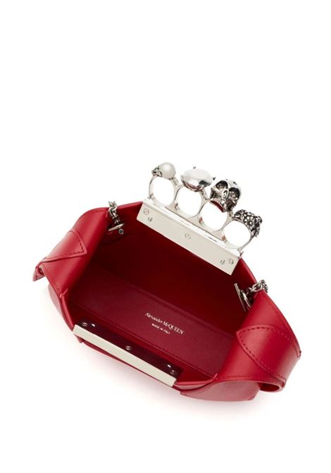 The Jewelled Hobo Mini Bag In Red And Silver ALEXANDER MCQUEEN | 731136-DYTAB6309