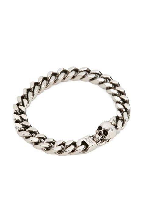 Skull Chain Bracelet in Antique Silver ALEXANDER MCQUEEN | 735915-J160Y0446