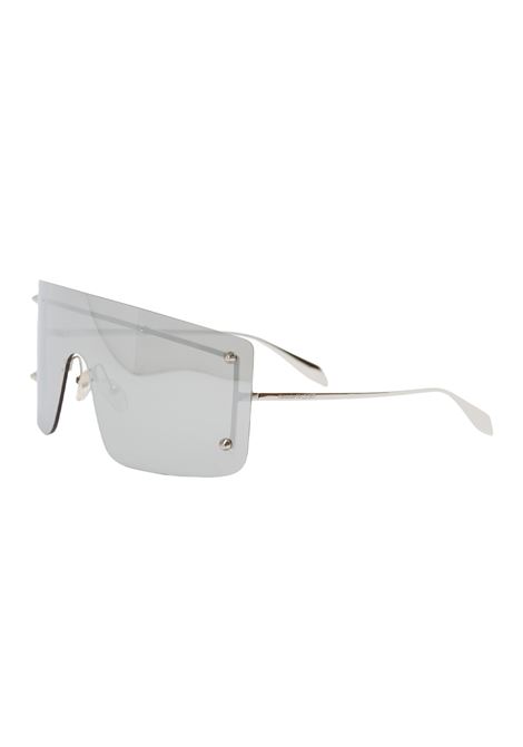 Spike Studs Mask Sunglasses in Silver ALEXANDER MCQUEEN | 744516-I33101273