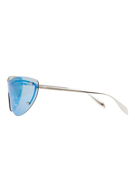 Spike Studs Cat-Eye Mask Sunglasses in Blue/Silver ALEXANDER MCQUEEN | 744518-I33102077
