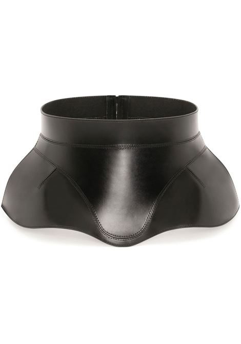Structured Corset Belt in Black Leather ALEXANDER MCQUEEN | 747123-Q5ALE1000