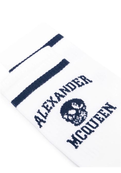Logo Skull Socks In White ALEXANDER MCQUEEN | 758295-4102Q9038
