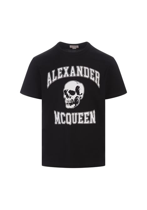 T-Shirt Varsity Nera ALEXANDER MCQUEEN | 759442-QTAAW0520