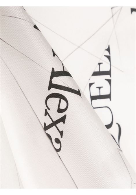 Ivory Silk Scarf With Logo ALEXANDER MCQUEEN | 774666-3001Q9260