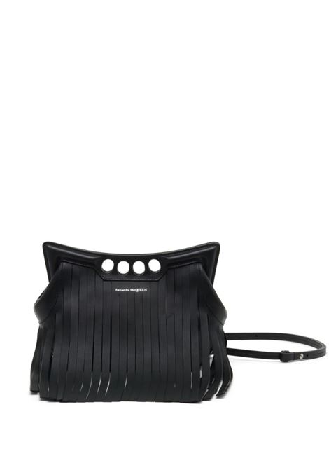 Peak Mini Bag With Fringes In Black ALEXANDER MCQUEEN | 775908-1Z1BB1000