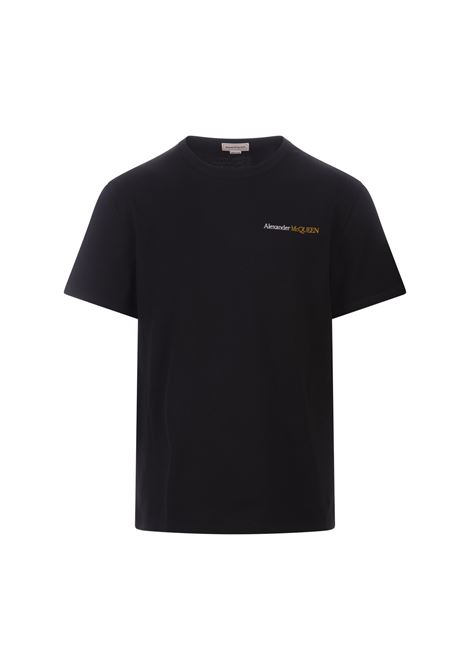 Black T-Shirt With Two-Tone Logo ALEXANDER MCQUEEN | 776281-QXAAB0552