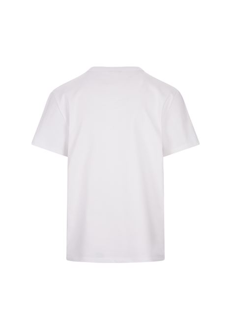 T-Shirt Bianca Con Logo Bicolore ALEXANDER MCQUEEN | 776281-QXAAB0965