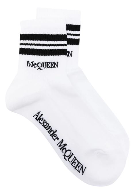 White Socks With Stripes and Logo ALEXANDER MCQUEEN | 779365-3D17Q9060