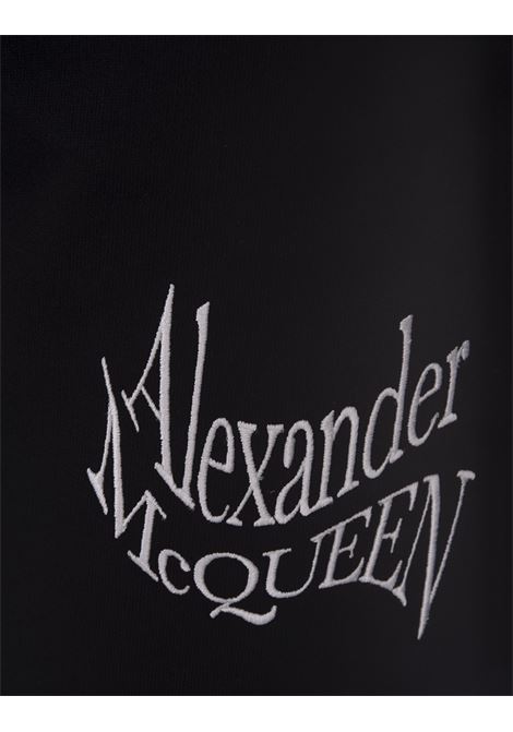 Shorts Neri Con Logo Distorto ALEXANDER MCQUEEN | 781880-QXAAM1000