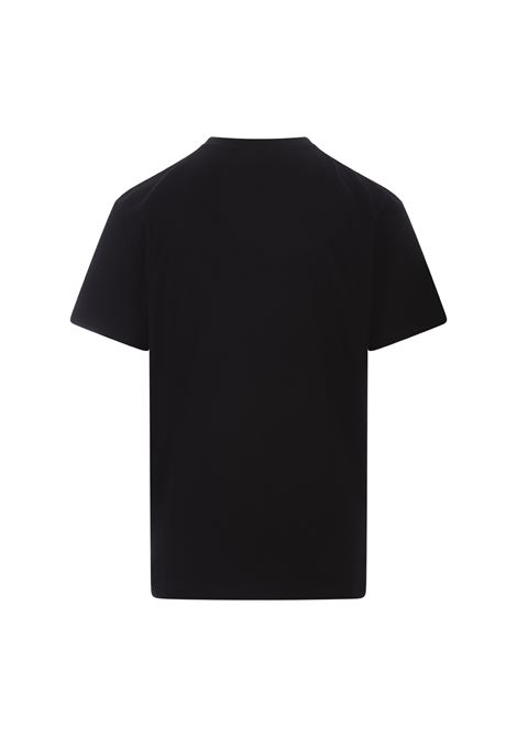 T-Shirt Con Logo Riflesso In Nero e Oro ALEXANDER MCQUEEN | 781977-QTAA00566