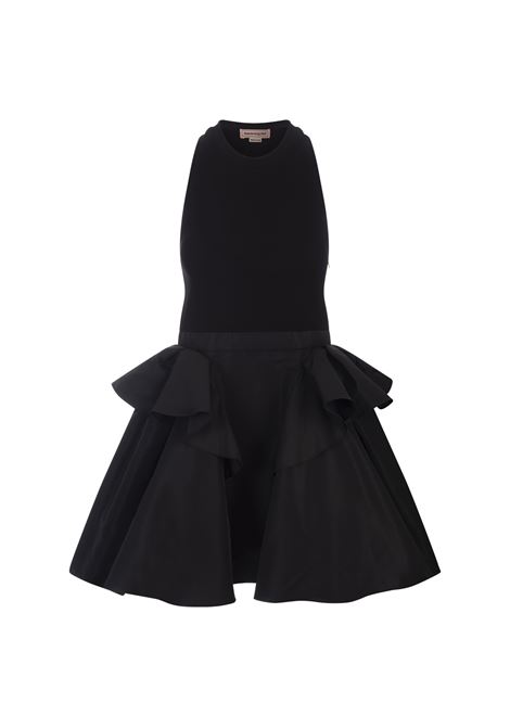 Black Hybrid Mini Dress ALEXANDER MCQUEEN | 787280-QLADJ1000