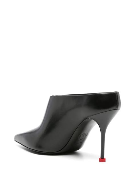 Sandals with Thorn Pattern in Black/Carmine Red ALEXANDER MCQUEEN | 789440-WIFD11037