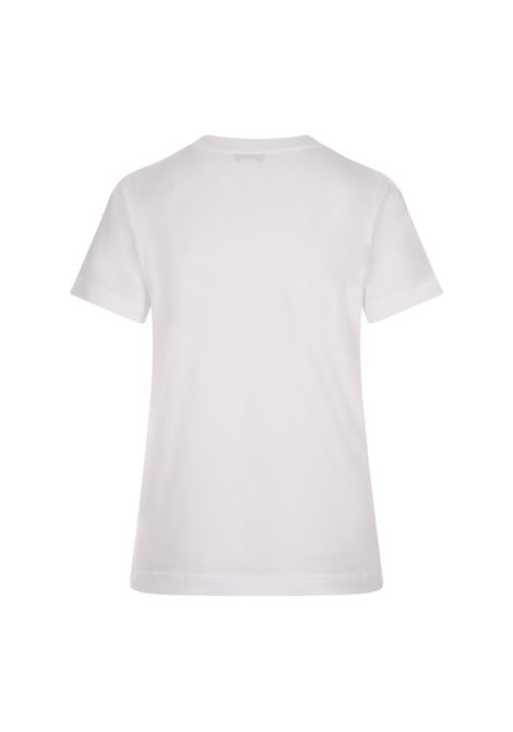 T-Shirt Aderente Shadow Rose In Bianco ALEXANDER MCQUEEN | 790827-QZAMD0900