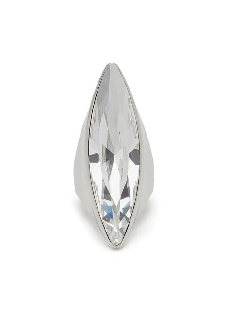 Antiqued Silver Jewelled Pointed Ring ALEXANDER MCQUEEN | 791203-J180E1218