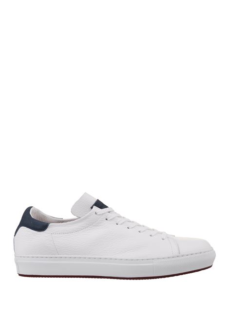 White Leather Sneakers With Blue Spoiler ANDREA VENTURA | Sneakers | PF-GIANNUTRIBIANCO/DRAKE PF