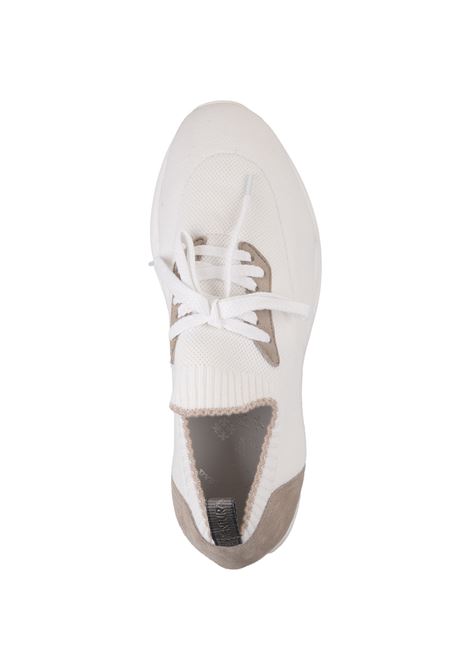 W-Dragon Sneakers in White and Beige Fashion Fabric ANDREA VENTURA | SL KNIGHT/CP-CACBIANCO/DEGAS