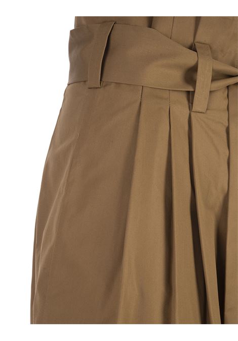 Brown Wide Trousers With Belt ASPESI | 0164-D30785321