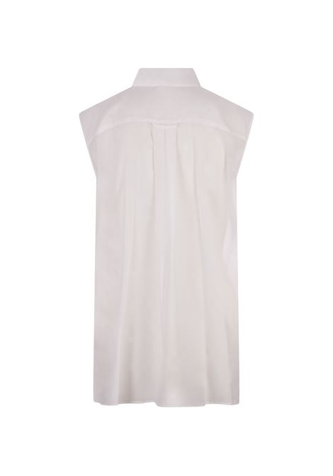 White Cotton and Silk Sleeveless Shirt ASPESI | 5467-M12101072