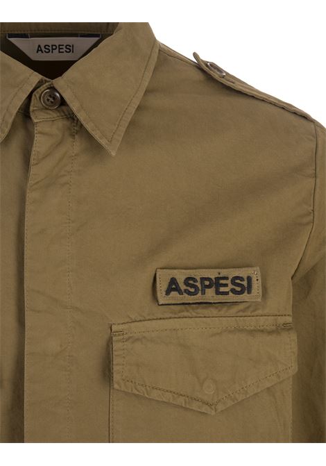 Camicia Militare In Gabardina Di Cotone Lichene ASPESI | CE10-A26285117