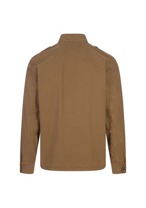 Light Brown Cotton Gabardine Military Shirt ASPESI | CE10-A26285321