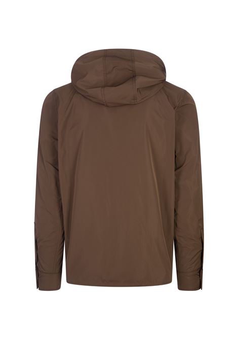 Brown Hooded Shirt Jacket ASPESI | I412-G70301027