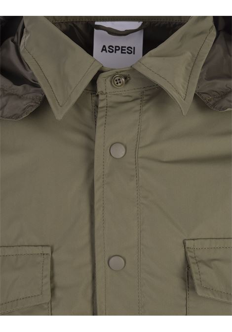 Giacca Camicia Con Cappuccio Verde ASPESI | I412-G70301260