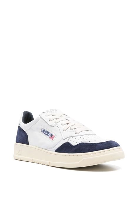 Medalist Low Sneakers In Blue Suede and White Leather AUTRY | AULMGS24