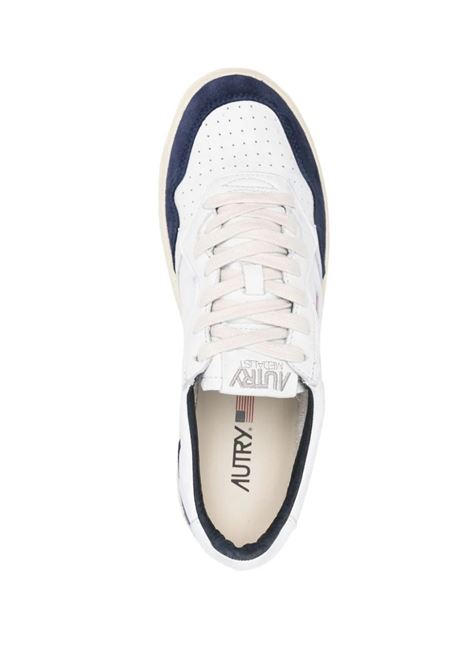Medalist Low Sneakers In Blue Suede and White Leather AUTRY | AULMGS24