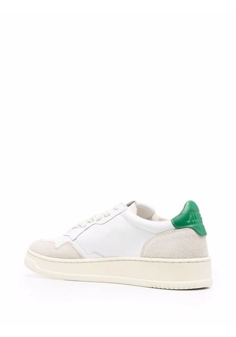 Medalist Low Sneakers In White and Green Suede and Leather AUTRY | AULMLS23