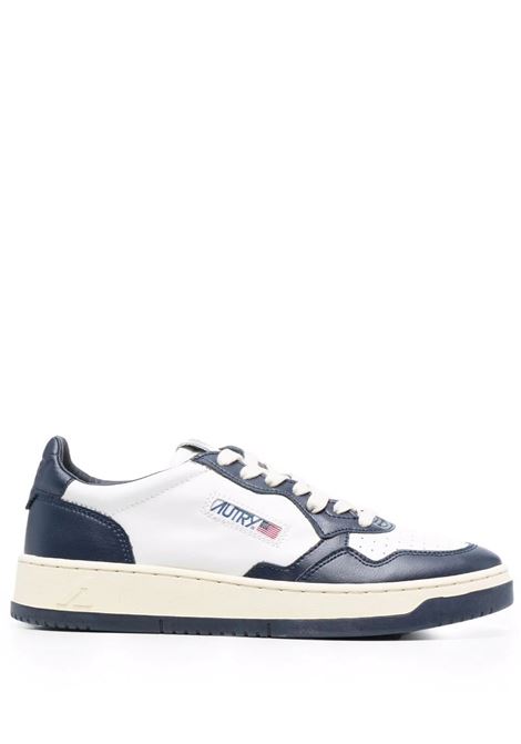 Navy Blue And White Two-Tone Leather Medalist Low Sneakers AUTRY | AULMWB04