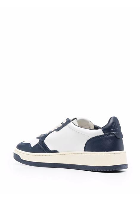 Navy Blue And White Two-Tone Leather Medalist Low Sneakers AUTRY | AULMWB04