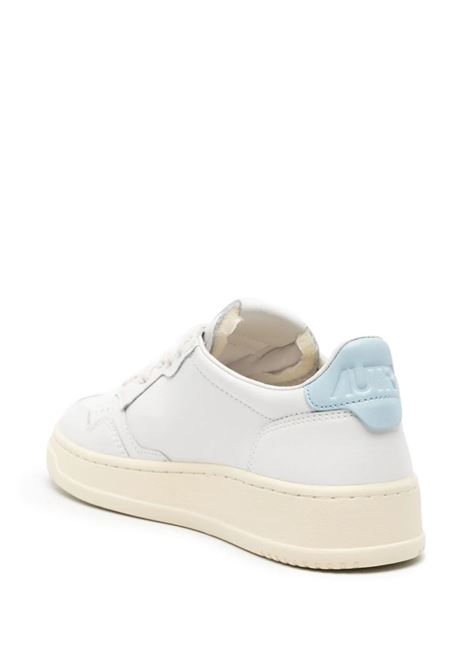 Medalist Low Sneakers In White And Light Blue Leather AUTRY | AULWLL64