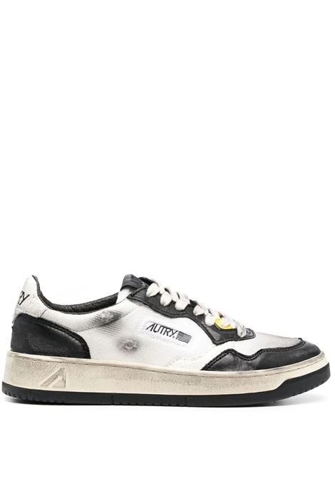 Sneakers Medalist Low Super Vintage In Mesh e Suede Bianco e Argento AUTRY | AVLMMS10