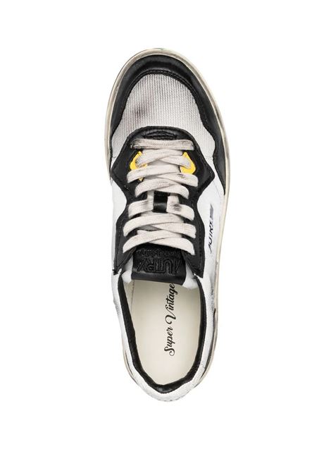 Super Vintage Medalist Low Sneakers In White and Silver Mesh and Suede AUTRY | AVLMMS10