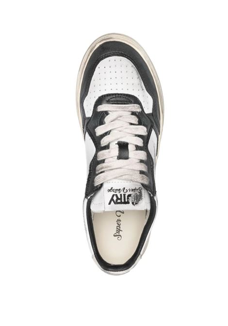Sneakers Medalist Low Super Vintage In Pelle Bianco, Argento e Nero AUTRY | AVLWSV34