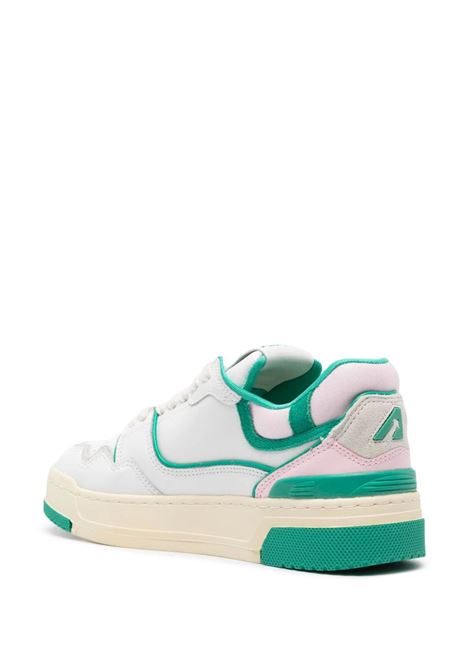 CLC Sneakers In White And Green Leather AUTRY | ROLWMM26