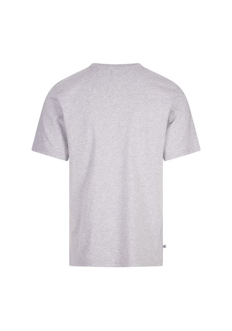 Melange Grey T-Shirt With Green Logo AUTRY | TSPM504M