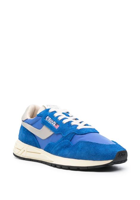 Reelwind Low Sneakers In Electric Blue Nylon and Suede AUTRY | WWLMNC02