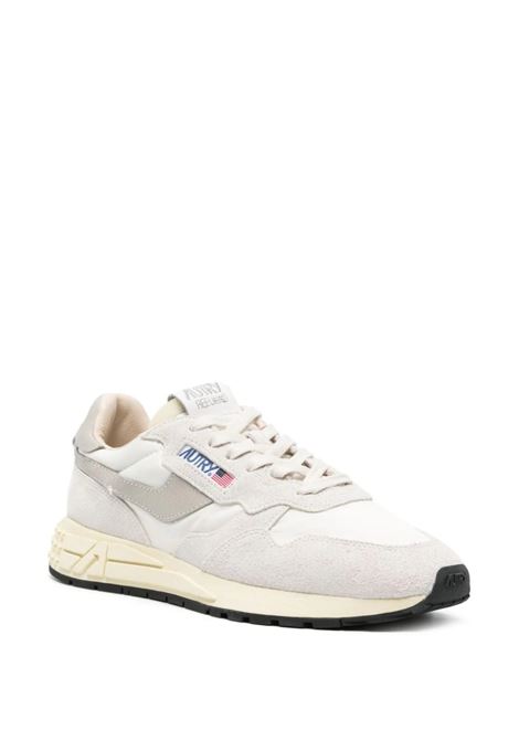Reelwind Low Sneakers In White Nylon and Suede AUTRY | WWLMNC04