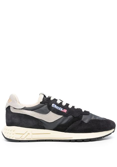 Reelwind Low Sneakers In Black Nylon and Suede AUTRY | WWLMNC05