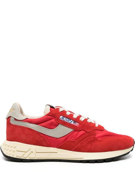 Reelwind Low Sneakers In Red Nylon and Suede AUTRY | WWLMNC06