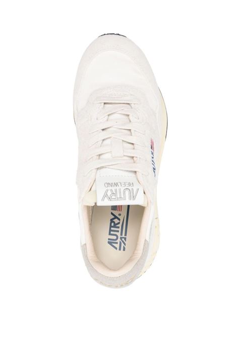 Reelwind Low Sneakers In White Nylon and Suede AUTRY | WWLWNC04