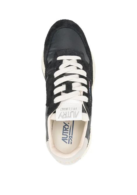 Reelwind Low Sneakers In Black Nylon and Suede AUTRY | WWLWNC05