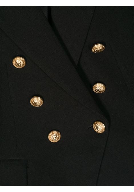 Black Double-Breasted Blazer With Gold Buttons BALMAIN KIDS | BU2C14-J0371930OR