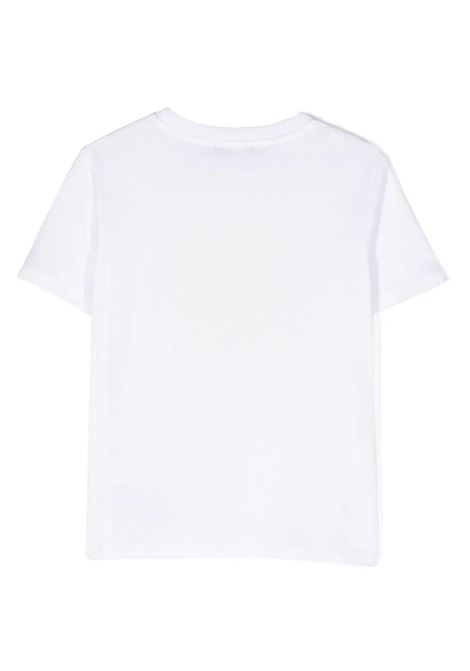 White T-Shirt With Rubberized Logo BALMAIN KIDS | BU8S11-Z1751100GL