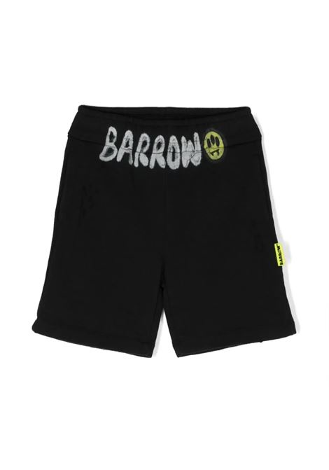 Shorts In Cotone Nero Con Logo BARROW KIDS | S4BKJUBE029110